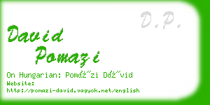 david pomazi business card